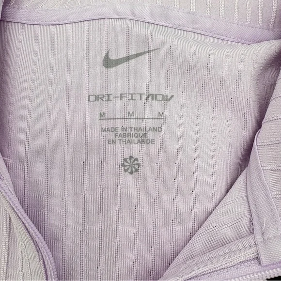 NWT Womens Nike Size M DriFIT Advantage ¼ Zip Long Sleeve Golf Top Violet Mist - Picture 5 of 6
